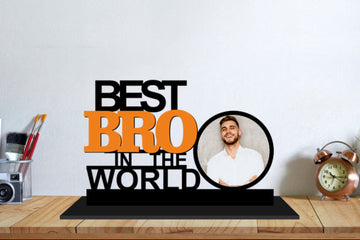 Best Bro in the World Table Top Photo Frame