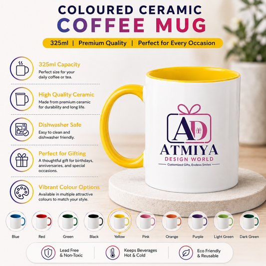 Inside Color Mug - Yellow | Three Tone Mug