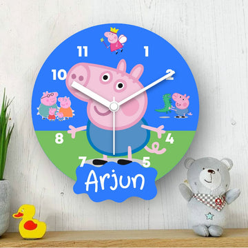 Personalized Kids Clock - Peppa