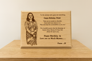 Laser Engraved Wooden Photo Frame