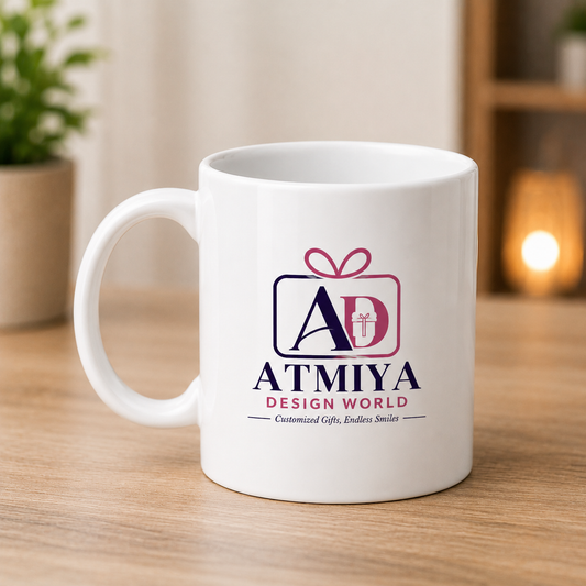 White Ceramic Coffee Mug-325ml