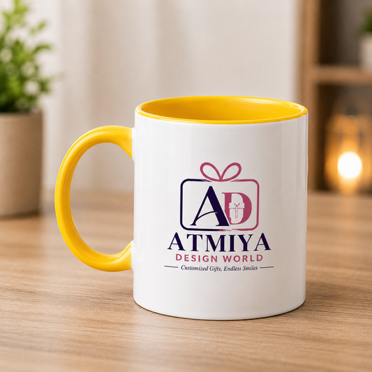 Inside Color Mug - Yellow | Three Tone Mug